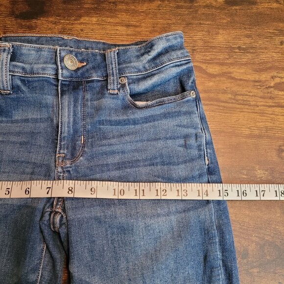 American Eagle Jeans 0 S Next Level Stretch Skinny Low Rise Medium Dark - Picture 8 of 12